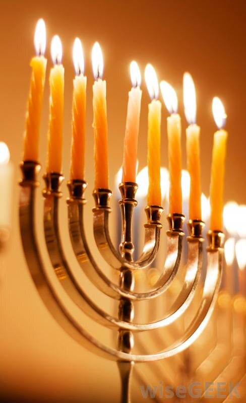 The lighting of nine menorah candles is a tradition on Hanukkah.