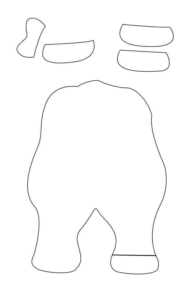 Выкройки для коровки из фетра. Источник: Feltros Feltcolor