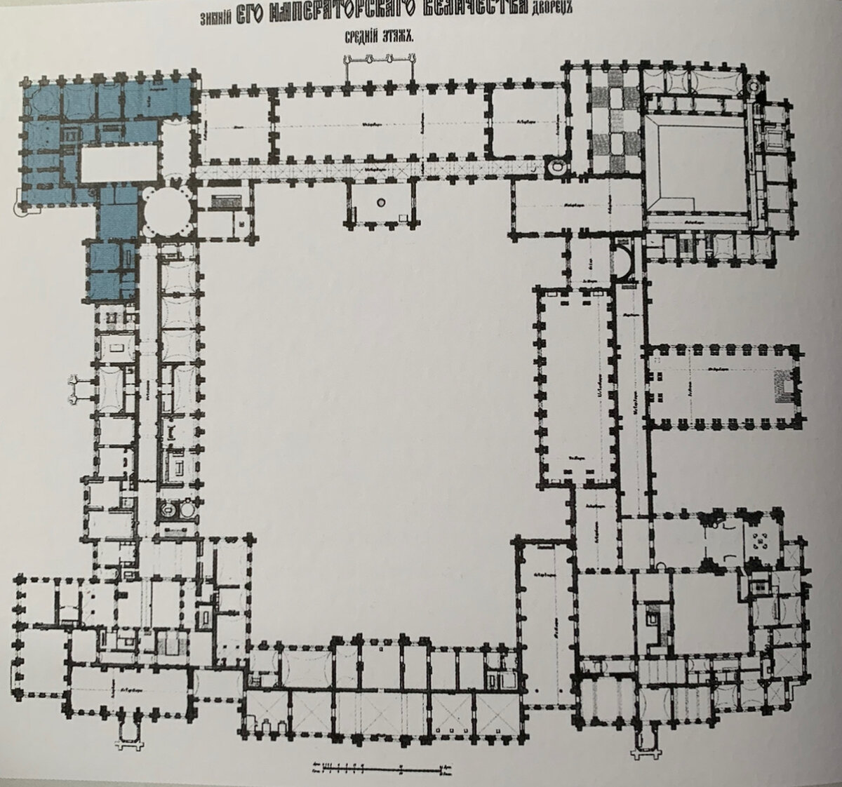 Схема второго этажа Зимнего дворца.