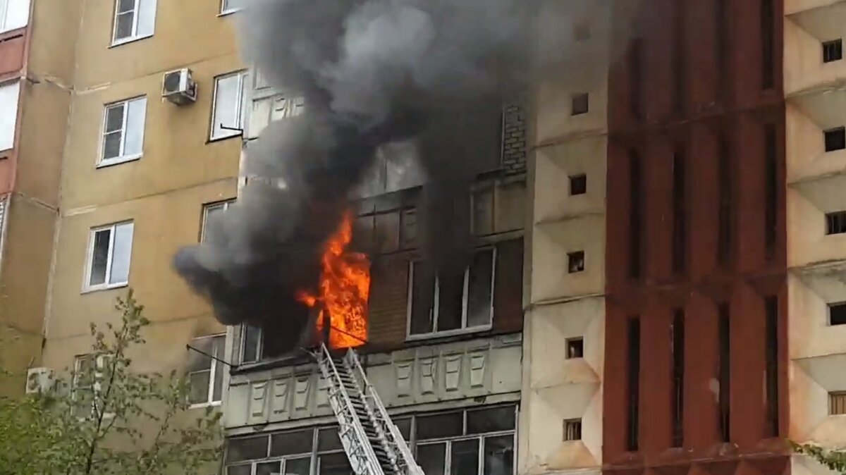 Пожар в Ставрополе