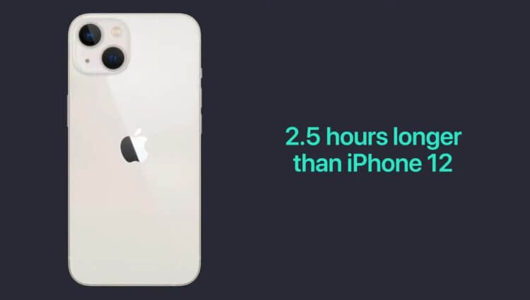 iPhone 13 живёт на 2,5 часа дольше iPhone 12