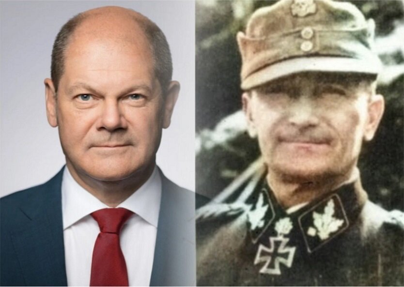 Справа - дед, слева - внук. Очень похожи, кстати