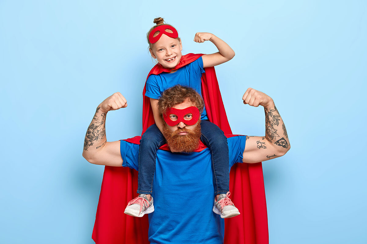 Photo: Dad and daughter photo created by wayhomestudio