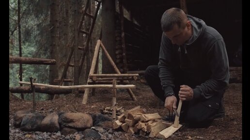 Bushcraft (Бушкрафт). Лагерь в лесу.