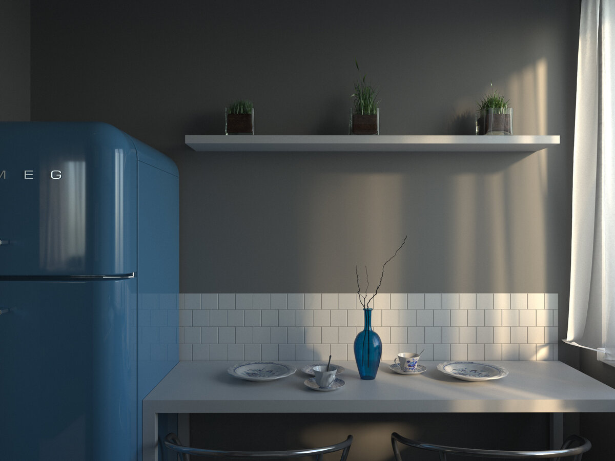    Фрагмент кухни площадью 6,2 м.