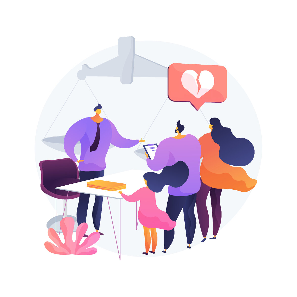 Развод разбивает не только сердца... (картинка из свободных источников).