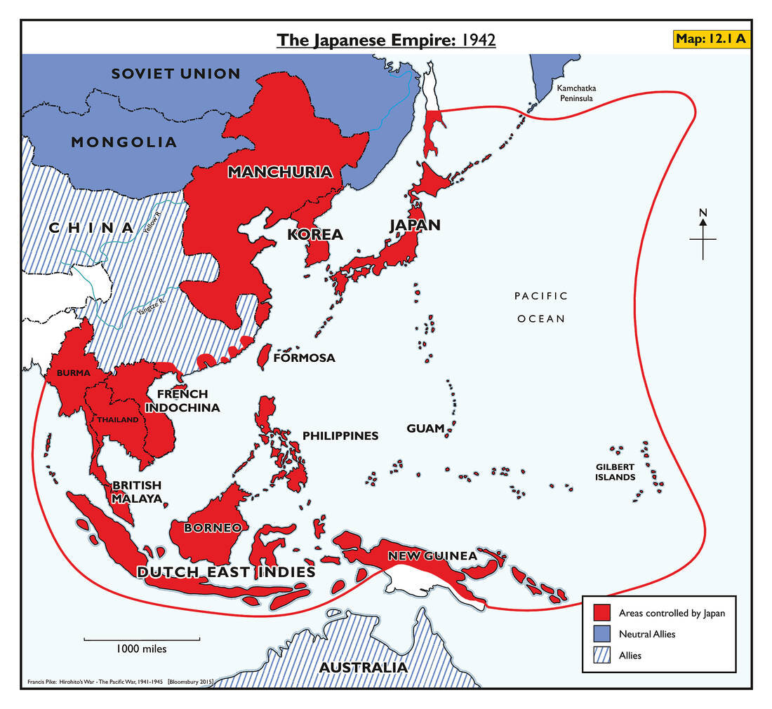 Карта японии 1942