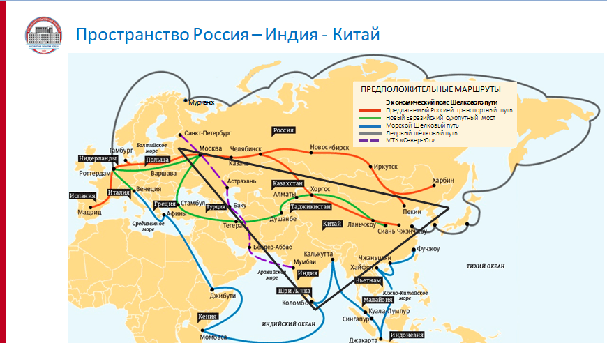 Карта россии и индии и китая
