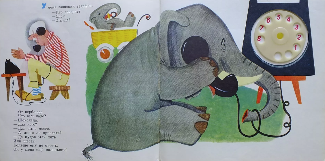 Фото страницы из книги "Телефон". Из открытого доступа. У меня в детстве была такая же с телефоном