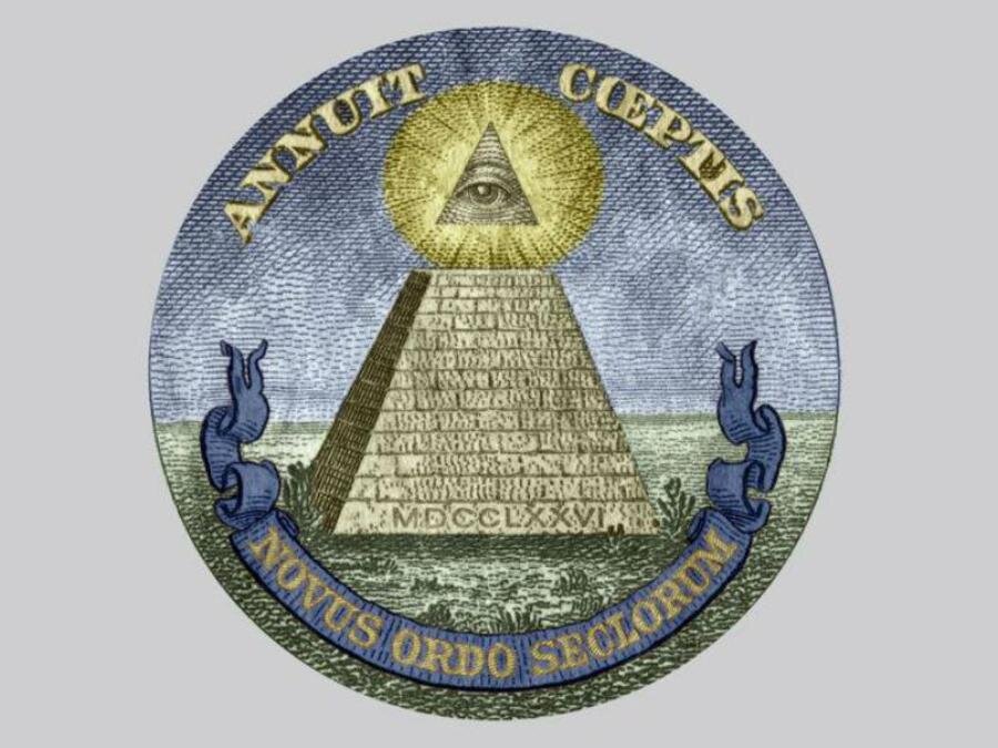Символика иллюминатов, обозначающая верховное превосходство, изображение взято с сайта fakeoff.org