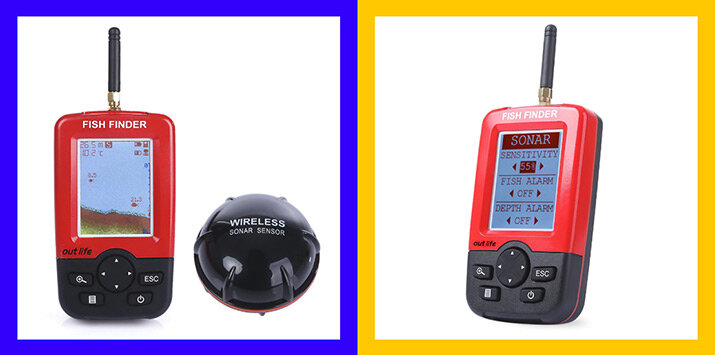 Эхолот Outlife Smart с цветным дисплеем и беспроводным датчиком