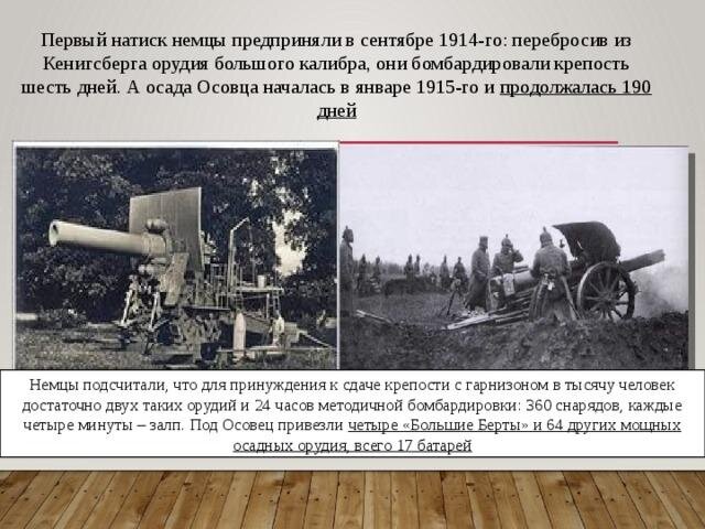 Рисунок 1. Осовец не сдавался 190 суток 