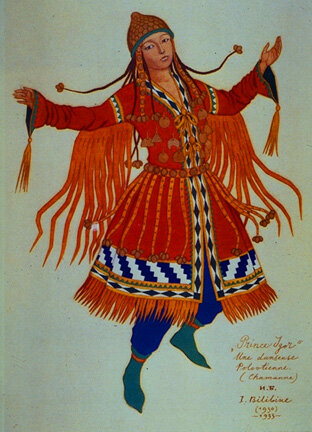 Иван Билибин. Половецкая девушка. Эскиз костюма для оперы "Князь Игорь". 1930