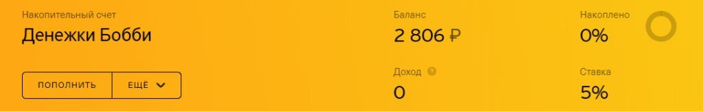 Состояние счёта на 23-й день