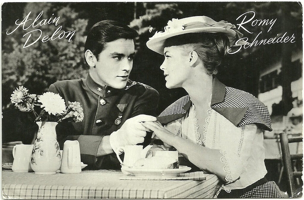 Ален Делон и Роми Шнайдер в фильме "Кристина", 1958 год 