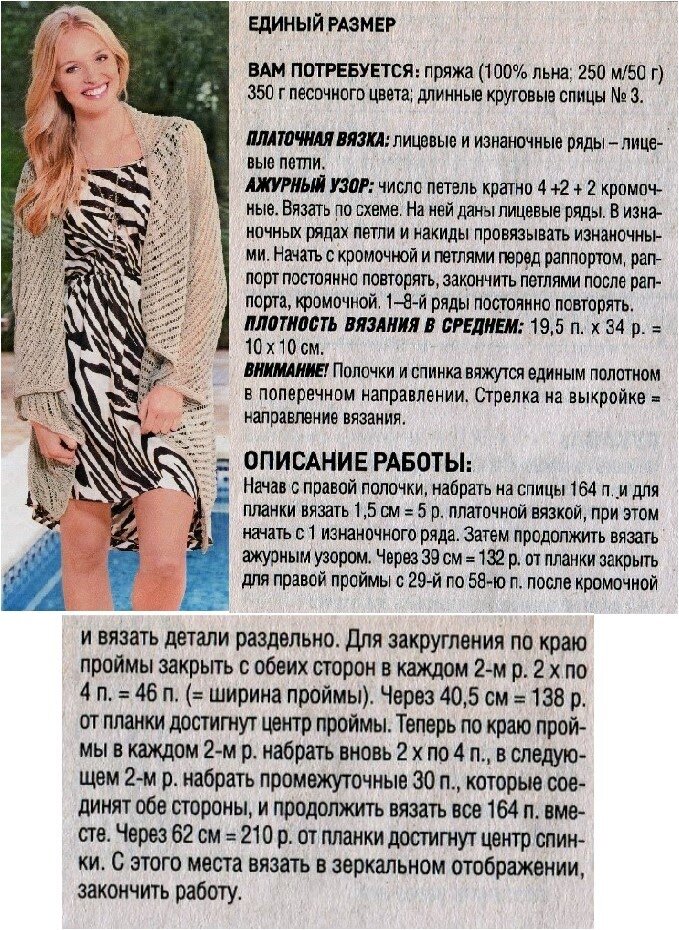 Вязание кардигана 