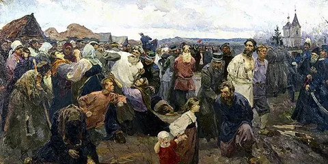 Пример крестьян, "освобожденных" в результате отмены крепостного права.