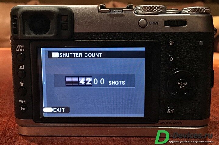 Как посмотреть, сколько кадров сделала камера?
