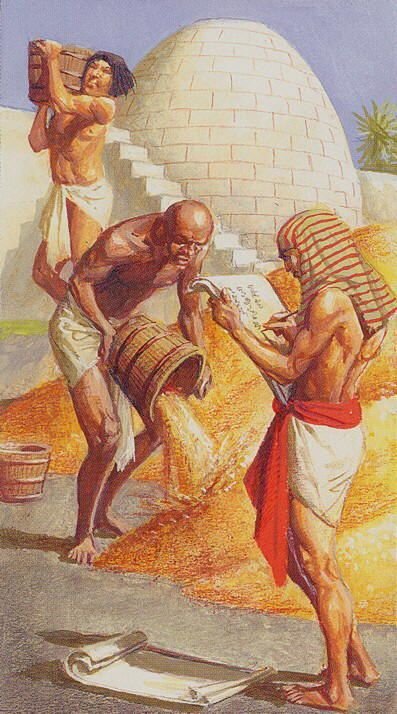 Учет зерна. Современная иллюстрация. Источник pinterest.cl 