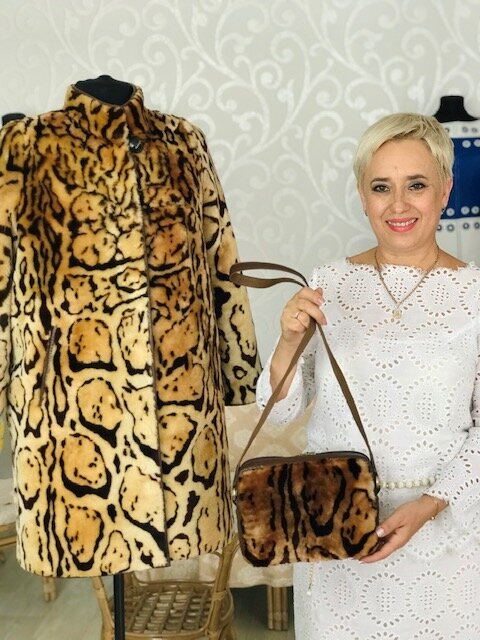 Сумка из остатков меха после переделки шубы. Ателье Ирины Берзиной.