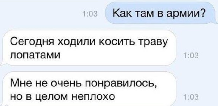 В целом хорошо. Смешные переписки из армии. Смешные смс в армии. Переписка с парнем из армии. Как там в армии.