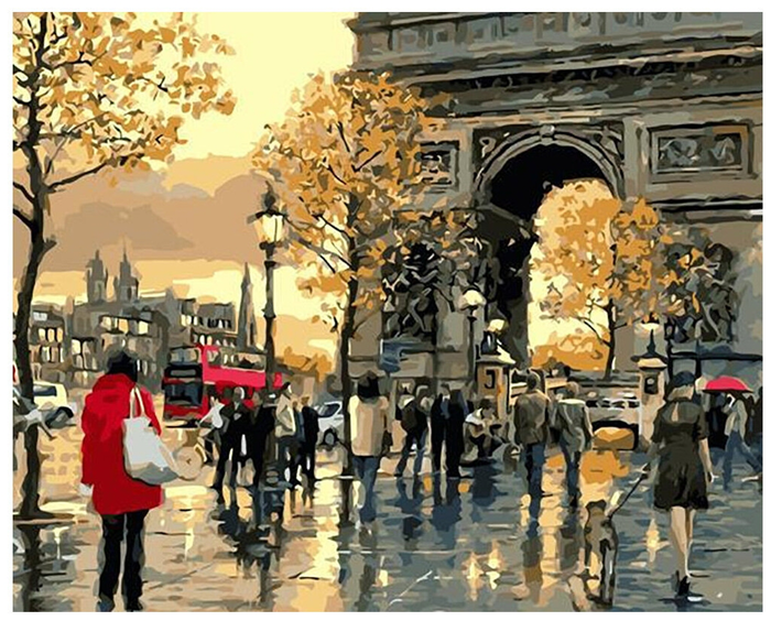 Картина, которую предполагается раскрашивать по номерам. 