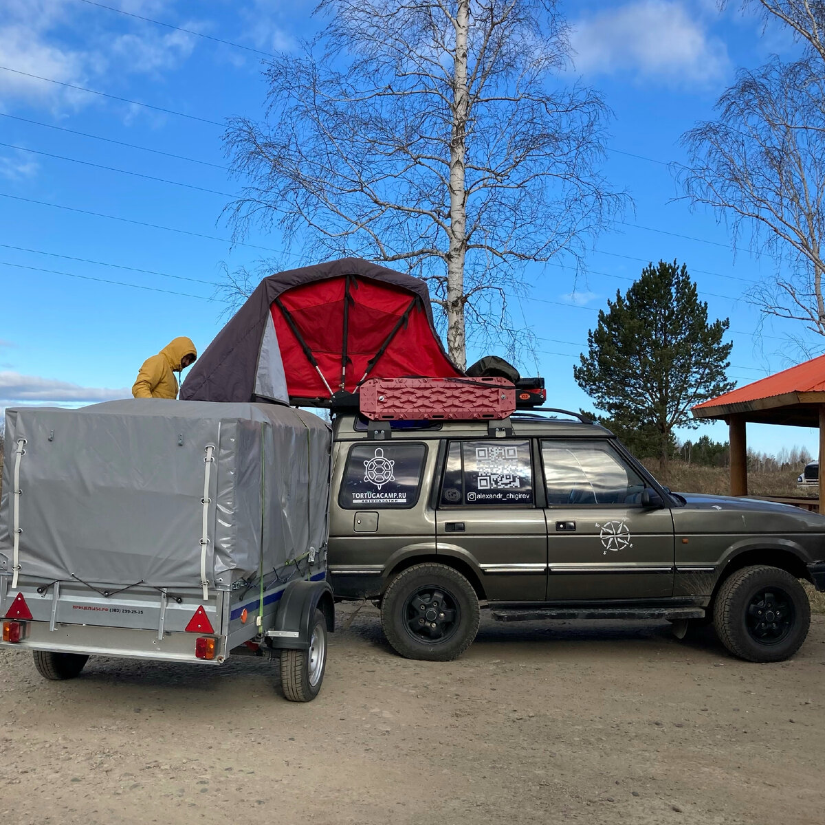 Путешествуем одновременно с автопалаткой и с прицепом