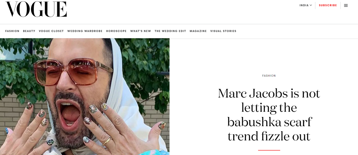 Marc Jacobs Is Not Letting the Babushka Trend Fizzle