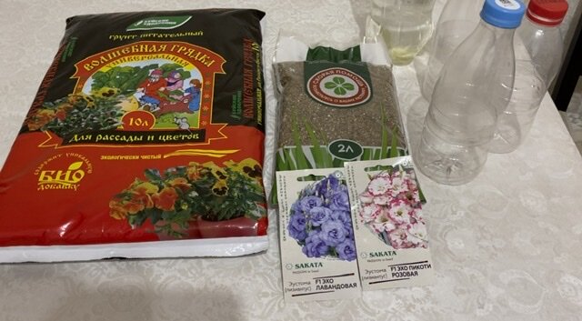 Подготовила все для посева. Грунт. Вермикулит. Минитеплички