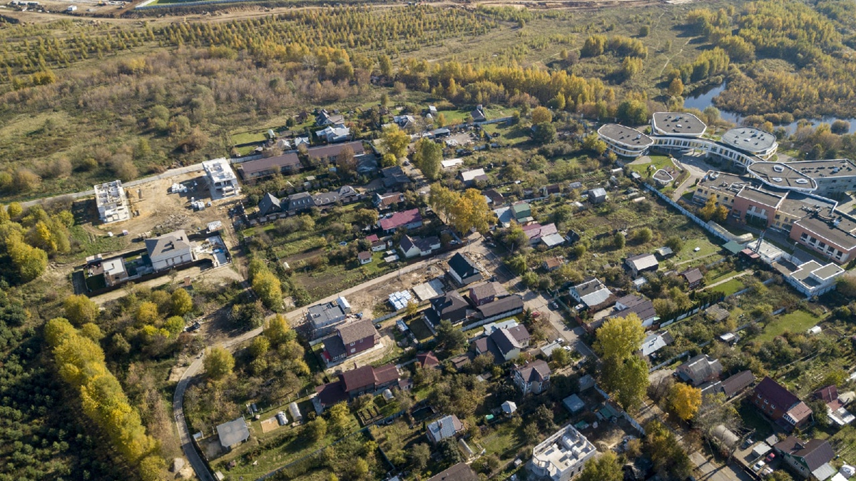 деревня Кожухово, вид с дрона