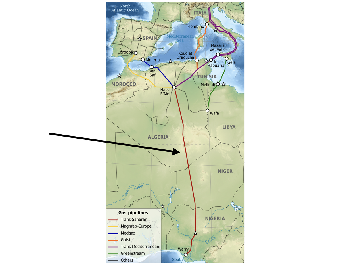 Зачем Россия собралась строить газопровод сквозь Сахару длиной 5600 км (самый длинный в мире)