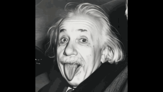 Альберт Эйнштейн любил прикалываться. Гиф автора