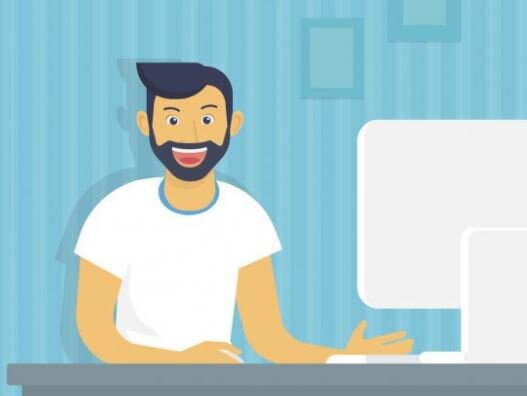 Человек за компьютером