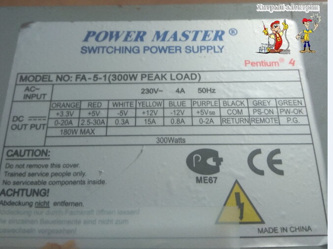 Переделка компьютерного блока питания.