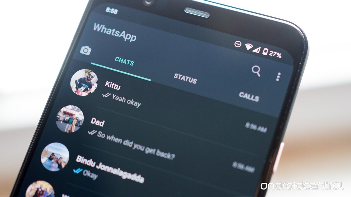 Dark Mode в WhatsApp 