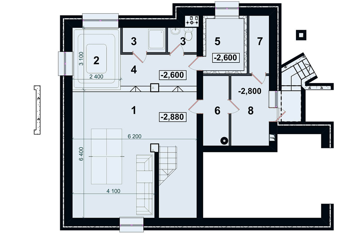В подвале - баня, спорт и закрома!