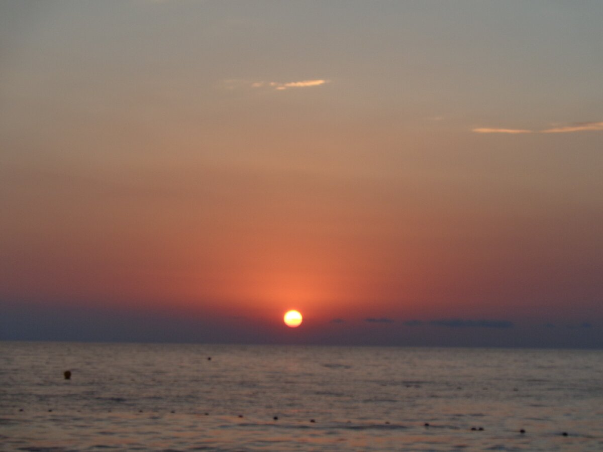Закат на море