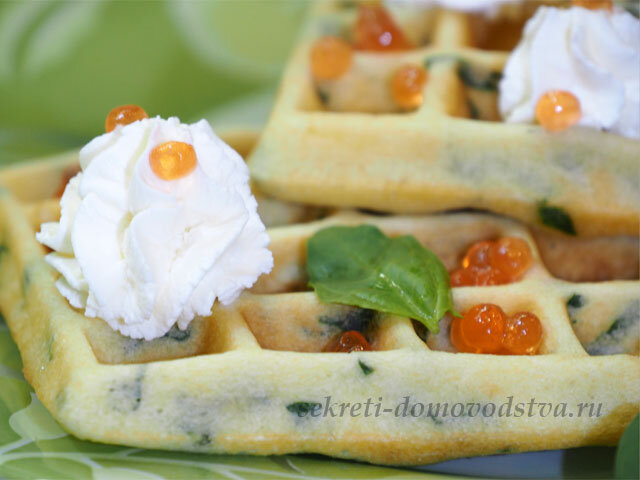 Вафли о шпинатом