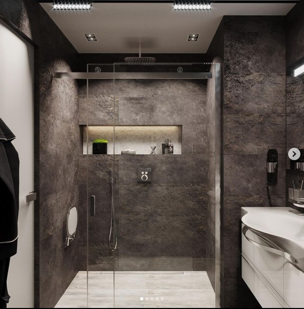 Наш объект душевой комнаты в г. Колпино