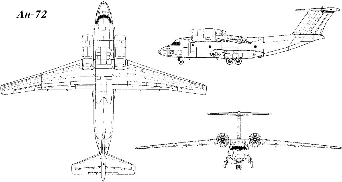 Чертежи модели самолета ан 12 Ан-72 - история "Чебурашки". Записки о самолетах Дзен