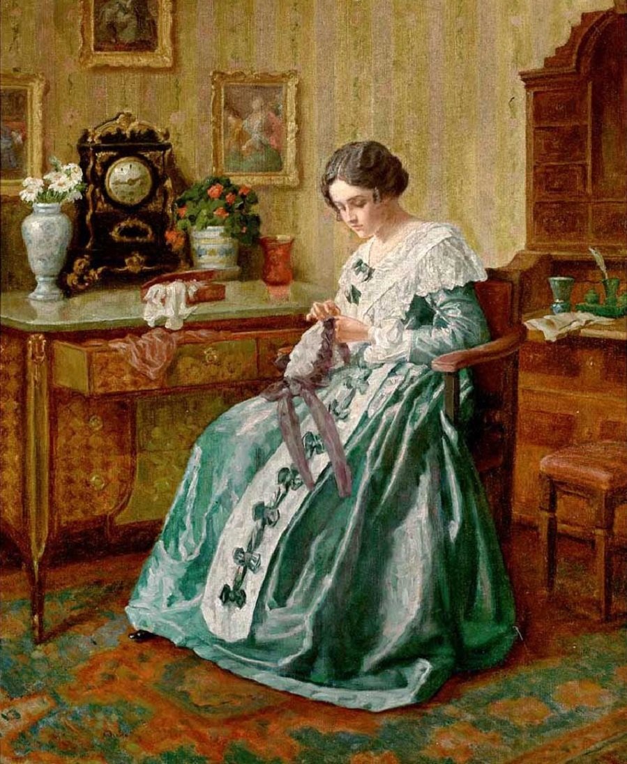 Вышивание в живописи