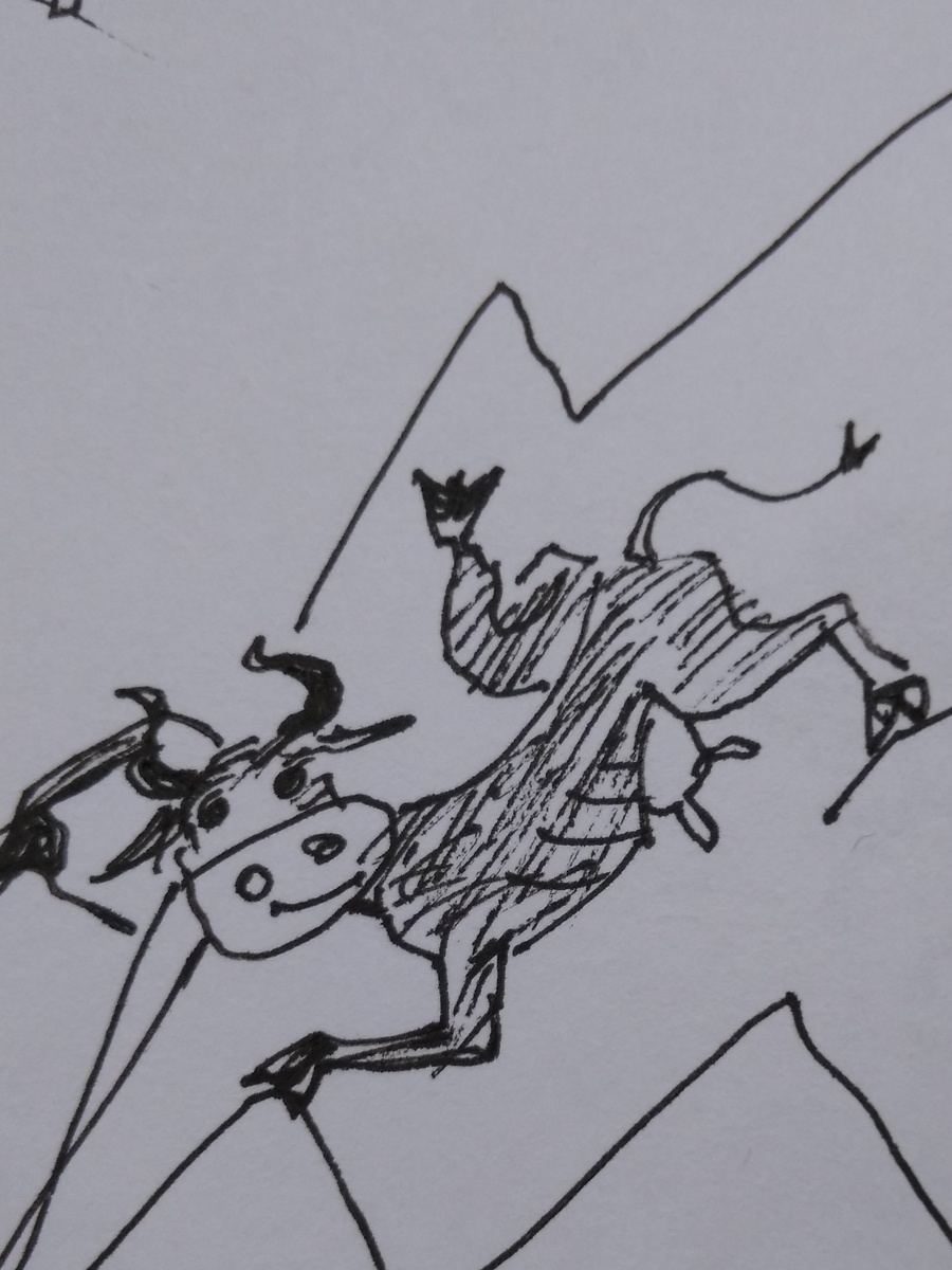 Сфотографировать тогда не удалось, нарисовала по памяти.