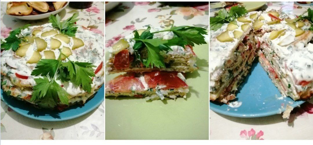 Готовый торт из кабачков