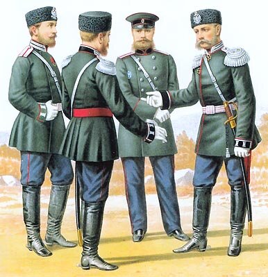 Местный инженер в обер-офицерском звании, штаб-офицер, обер-офицер и генерал Корпуса военных инженеров, 1882-ой год