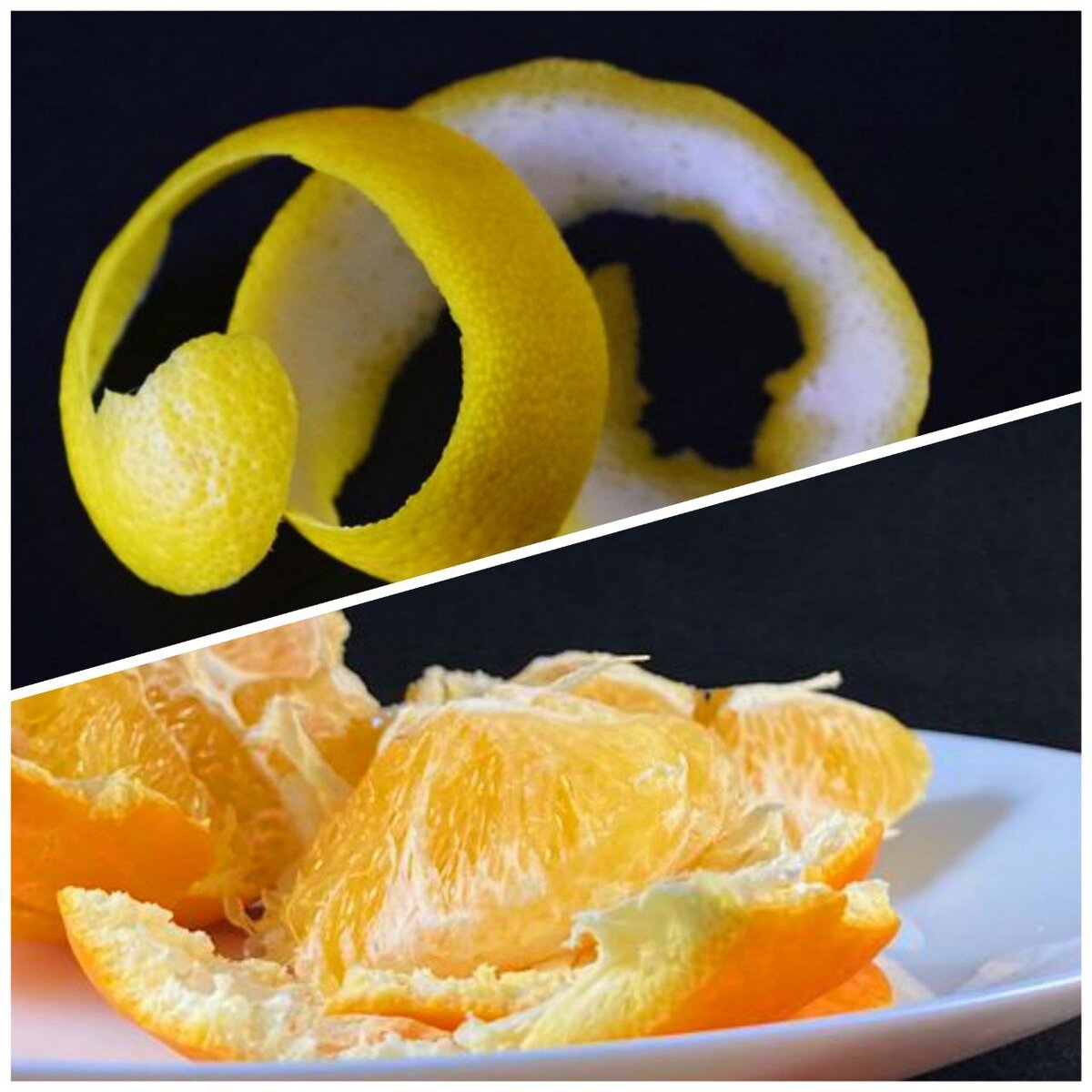 Кожуру не выкидываем, режем на кусочки.