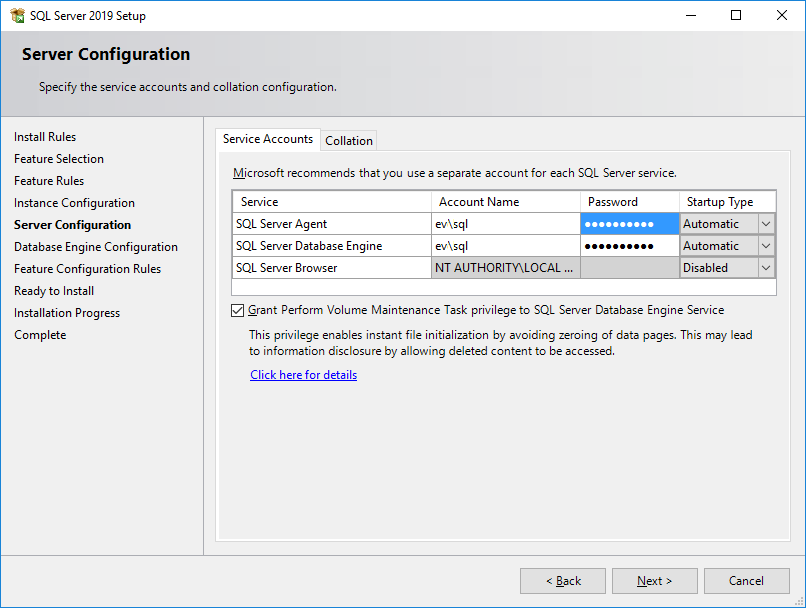 Sql server оптимизация. Perform Volume Maintenance tasks. Почему SQL Server 2019 может устанавливаться с ошибками.