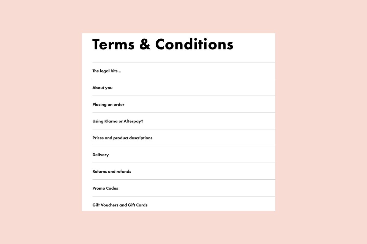 раздел с сайта asos.com