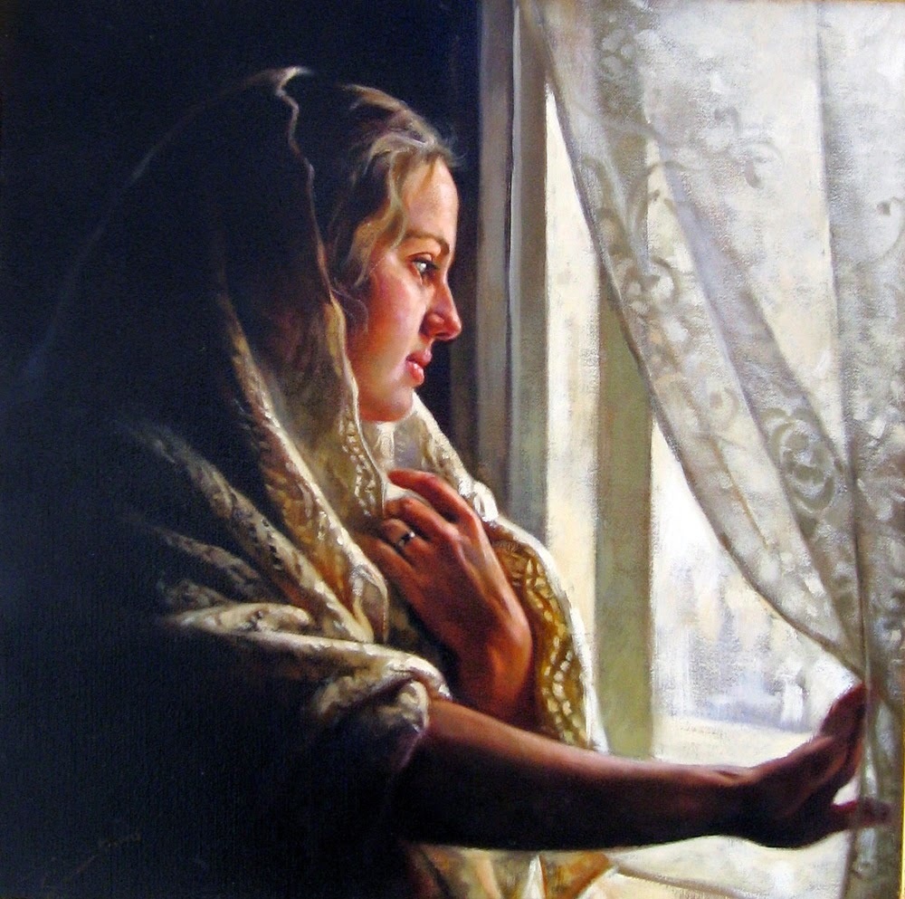 Исцеленная девушка подошла к окну.