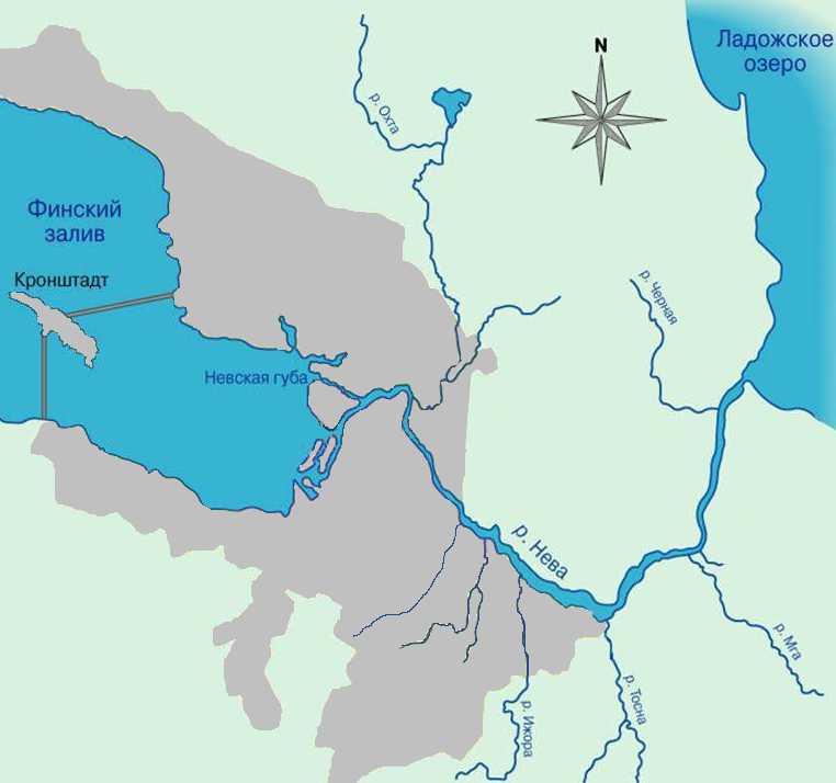 Показать карту реки невы. Финский залив и река Нева. Река Нева на карте Ленинградской области. Водосбор Ладожского озера. Нева вытекает из Ладожского озера и впадает в финский залив.