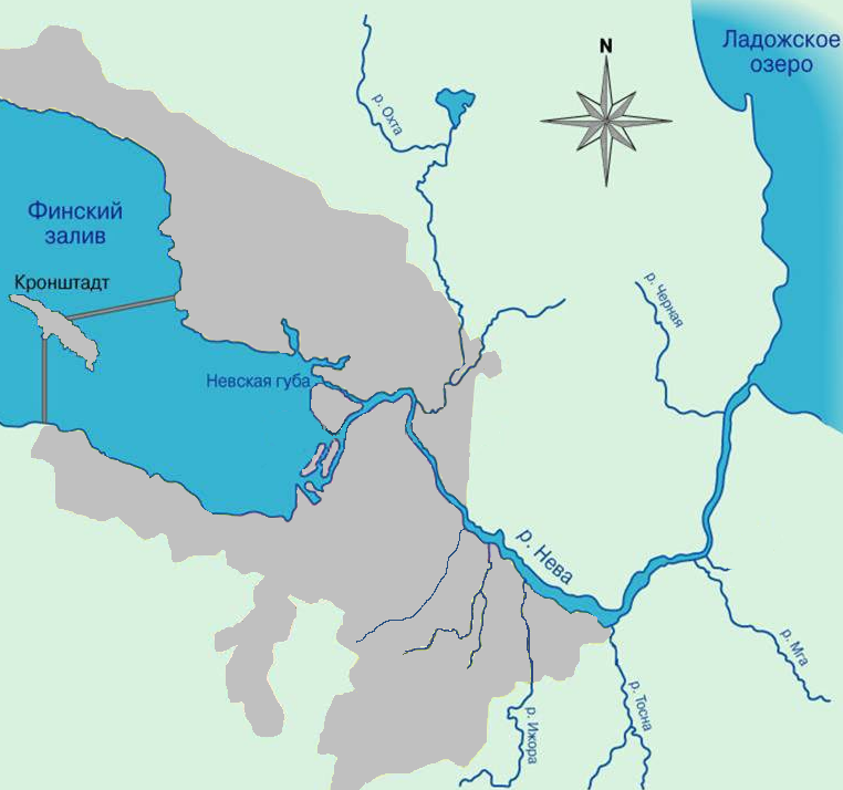 Какая река протекает в питере. Река Нева и финский залив. Река Нева на карте Ленинградской области. Бассейн реки Нева. Водосбор Ладожского озера.